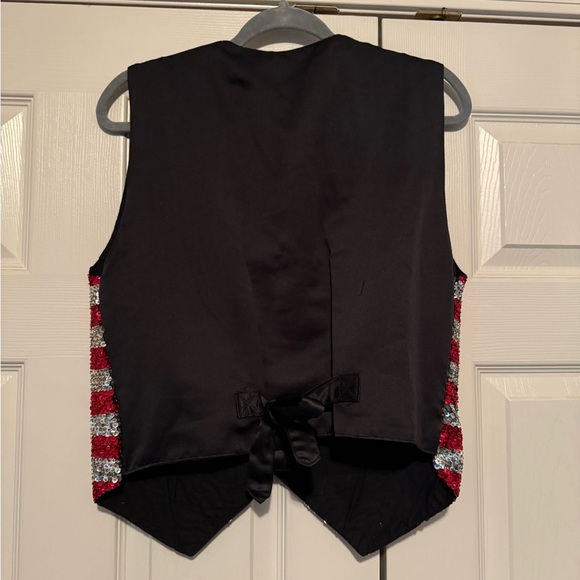 Fashion Fantasy sequins/beaded American Flag Vest - Picture 2 of 3